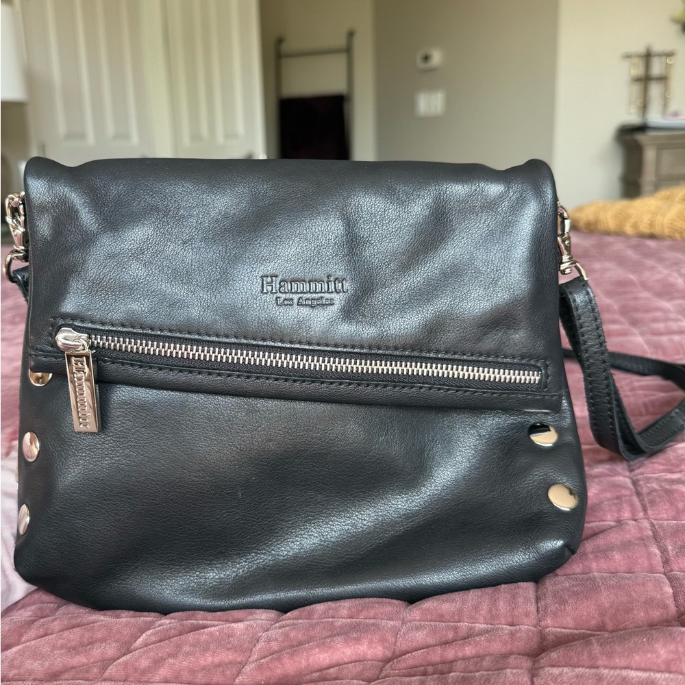 Hammitt Black Leather Crossbody Bag